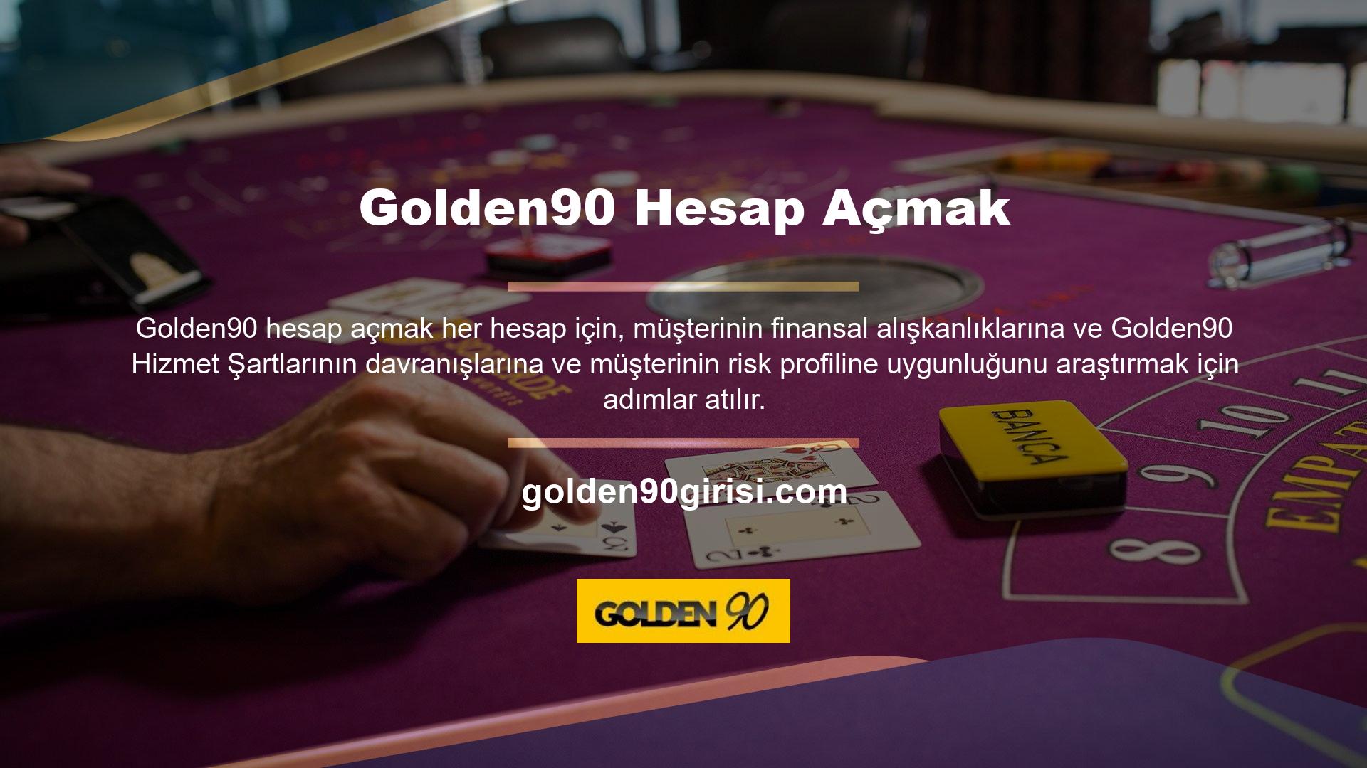 Tüm kullanıcılar Golden90 hizmetlerini yalnızca eğlence amaçlı kullanabilir
